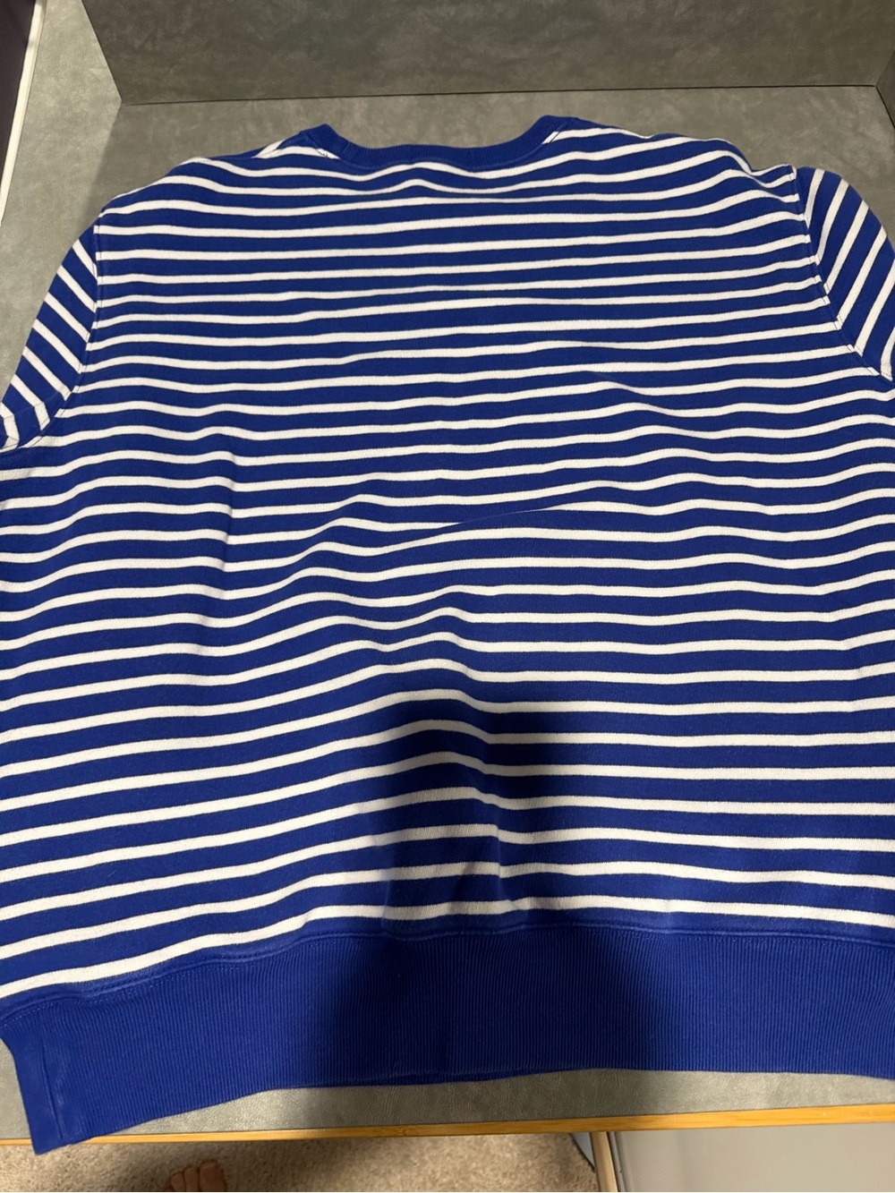 Ralph Lauren Polo Bear Striped Blue & White Crewneck Sweatshirt - Picture 5 of 5